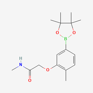 molecular formula C16H24BNO4 B8154333 N-Methyl-2-(2-methyl-5-(4,4,5,5-tetramethyl-1,3,2-dioxaborolan-2-yl)phenoxy)acetamide 