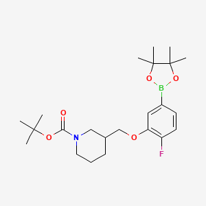 tert-Butyl 3-((2-fluoro-5-(4,4,5,5-tetramethyl-1,3,2-dioxaborolan-2-yl)phenoxy)methyl)piperidine-1-carboxylate