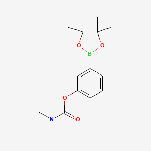 molecular formula C15H22BNO4 B8154394 3-(4,4,5,5-Tetramethyl-1,3,2-dioxaborolan-2-yl)phenyl dimethylcarbamate 