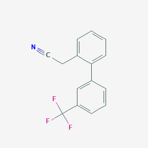 molecular formula C15H10F3N B8154432 2-(3'-(Trifluoromethyl)-[1,1'-biphenyl]-2-yl)acetonitrile 