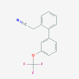molecular formula C15H10F3NO B8154436 2-(3'-(Trifluoromethoxy)-[1,1'-biphenyl]-2-yl)acetonitrile 