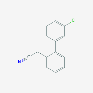 molecular formula C14H10ClN B8154443 2-(3'-Chloro-[1,1'-biphenyl]-2-yl)acetonitrile 