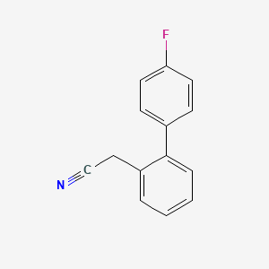 molecular formula C14H10FN B8154445 2-(4'-Fluoro-[1,1'-biphenyl]-2-yl)acetonitrile 