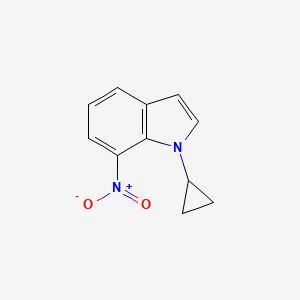 molecular formula C11H10N2O2 B8154454 1-Cyclopropyl-7-nitro-1H-indole 