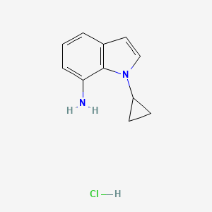 molecular formula C11H13ClN2 B8154462 1-Cyclopropylindol-7-amine;hydrochloride 