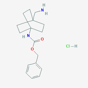 molecular formula C17H25ClN2O2 B8154466 Benzyl (4-(aminomethyl)bicyclo[2.2.2]octan-1-yl)carbamate hydrochloride 