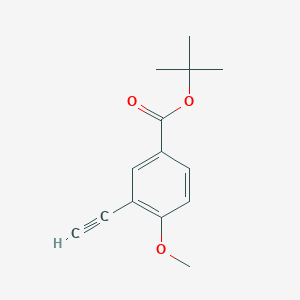 molecular formula C14H16O3 B8154482 tert-Butyl 3-ethynyl-4-methoxybenzoate 