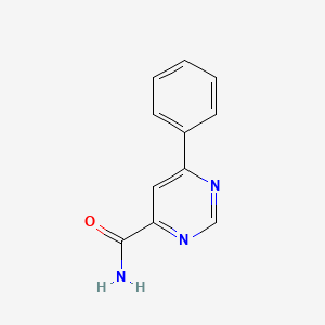 molecular formula C11H9N3O B8154513 6-苯基嘧啶-4-甲酰胺 