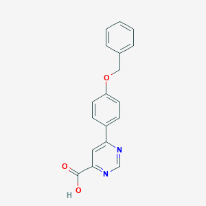 molecular formula C18H14N2O3 B8154526 6-(4-(Benzyloxy)phenyl)pyrimidine-4-carboxylic acid 