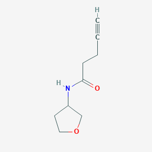 molecular formula C9H13NO2 B8154585 N-(oxolan-3-yl)pent-4-ynamide 