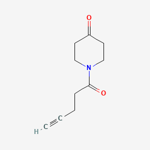molecular formula C10H13NO2 B8154587 1-(Pent-4-ynoyl)piperidin-4-one 