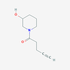 molecular formula C10H15NO2 B8154597 1-(3-Hydroxypiperidin-1-yl)pent-4-yn-1-one 