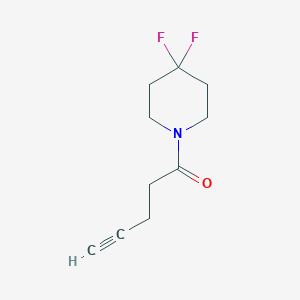 molecular formula C10H13F2NO B8154600 1-(4,4-Difluoropiperidin-1-yl)pent-4-yn-1-one 