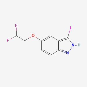 molecular formula C9H7F2IN2O B8154656 5-(2,2-Difluoroethoxy)-3-iodo-1H-indazole 