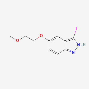 molecular formula C10H11IN2O2 B8154662 3-Iodo-5-(2-methoxyethoxy)-1H-indazole 