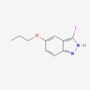 molecular formula C10H11IN2O B8154663 3-Iodo-5-propoxy-1H-indazole 