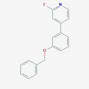 molecular formula C18H14FNO B8154671 4-(3-(Benzyloxy)phenyl)-2-fluoropyridine 