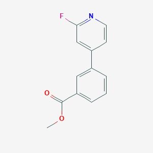 molecular formula C13H10FNO2 B8154676 Methyl 3-(2-fluoropyridin-4-yl)benzoate 