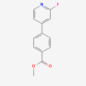 molecular formula C13H10FNO2 B8154684 Methyl 4-(2-fluoropyridin-4-yl)benzoate 