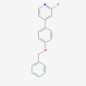 molecular formula C18H14FNO B8154691 4-(4-(Benzyloxy)phenyl)-2-fluoropyridine 