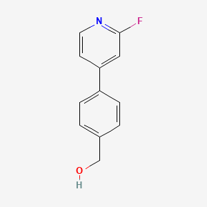 molecular formula C12H10FNO B8154699 (4-(2-Fluoropyridin-4-yl)phenyl)methanol 
