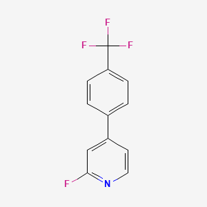 molecular formula C12H7F4N B8154702 2-Fluoro-4-(4-(trifluoromethyl)phenyl)pyridine 