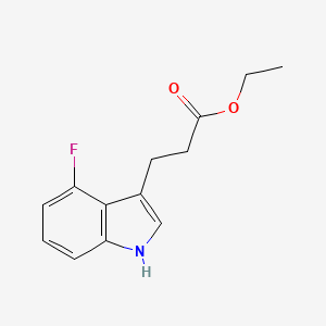 molecular formula C13H14FNO2 B8154708 Ethyl 3-(4-Fluoro-3-indolyl)propanoate 