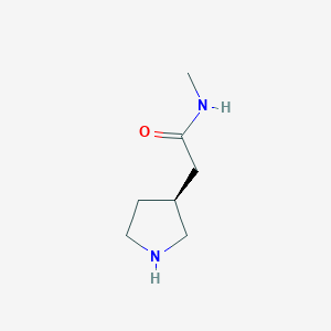 molecular formula C7H14N2O B8154717 (S)-N-Methyl-2-(pyrrolidin-3-yl)acetamide 