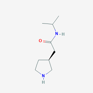 molecular formula C9H18N2O B8154731 (S)-N-Isopropyl-2-(pyrrolidin-3-yl)acetamide 