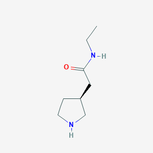 molecular formula C8H16N2O B8154733 (S)-N-Ethyl-2-(pyrrolidin-3-yl)acetamide 