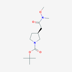 molecular formula C13H24N2O4 B8154743 tert-Butyl (S)-3-(2-(methoxy(methyl)amino)-2-oxoethyl)pyrrolidine-1-carboxylate 