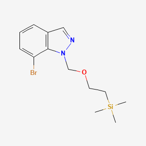 molecular formula C13H19BrN2OSi B8154758 7-bromo-1-((2-(trimethylsilyl)ethoxy)methyl)-1H-indazole 