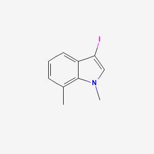 molecular formula C10H10IN B8154764 3-Iodo-1,7-dimethyl-1H-indole 