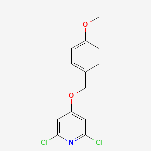 molecular formula C13H11Cl2NO2 B8154786 2,6-Dichloro-4-((4-methoxybenzyl)oxy)pyridine 