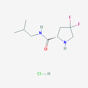 molecular formula C9H17ClF2N2O B8154797 (S)-4,4-Difluoro-N-isobutylpyrrolidine-2-carboxamide hydrochloride 