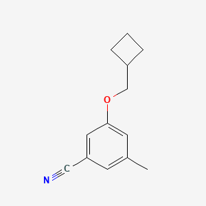 molecular formula C13H15NO B8154804 3-(Cyclobutylmethoxy)-5-methylbenzonitrile 