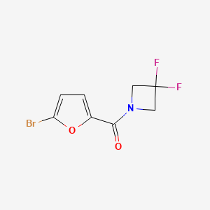 molecular formula C8H6BrF2NO2 B8154854 (5-Bromofuran-2-yl)(3,3-difluoroazetidin-1-yl)methanone 