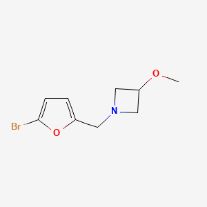 molecular formula C9H12BrNO2 B8154858 1-(5-Bromo-furan-2-ylmethyl)-3-methoxy-azetidine 