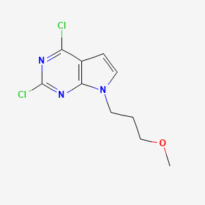 molecular formula C10H11Cl2N3O B8154892 2,4-Dichloro-7-(3-methoxy-propyl)-7H-pyrrolo[2,3-d]pyrimidine 