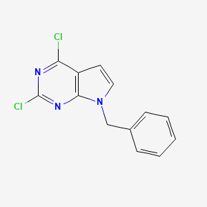 molecular formula C13H9Cl2N3 B8154902 7-Benzyl-2,4-dichloro-7H-pyrrolo[2,3-d]pyrimidine 