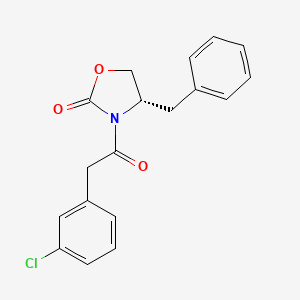 molecular formula C18H16ClNO3 B8154924 (4S)-4-benzyl-3-[2-(3-chlorophenyl)acetyl]-1,3-Oxazolidin-2-one 