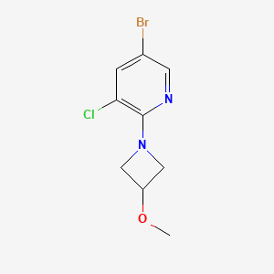 molecular formula C9H10BrClN2O B8154951 5-Bromo-3-chloro-2-(3-methoxy-azetidin-1-yl)-pyridine 