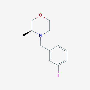 molecular formula C12H16INO B8154962 (S)-4-(3-Iodo-benzyl)-3-methyl-morpholine 