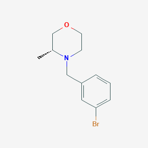 molecular formula C12H16BrNO B8154970 (R)-4-(3-Bromo-benzyl)-3-methyl-morpholine 