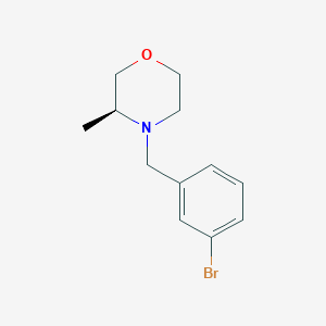 molecular formula C12H16BrNO B8154974 (S)-4-(3-Bromo-benzyl)-3-methyl-morpholine 
