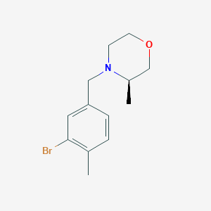 molecular formula C13H18BrNO B8154981 (R)-4-(3-Bromo-4-methyl-benzyl)-3-methyl-morpholine 