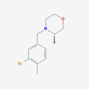 molecular formula C13H18BrNO B8154987 (S)-4-(3-Bromo-4-methyl-benzyl)-3-methyl-morpholine 