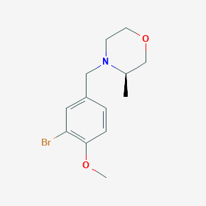 molecular formula C13H18BrNO2 B8155008 (R)-4-(3-Bromo-4-methoxy-benzyl)-3-methyl-morpholine 