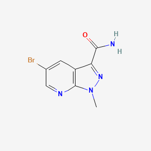 molecular formula C8H7BrN4O B8155013 5-Bromo-1-methyl-1H-pyrazolo[3,4-b]pyridine-3-carboxylic acid amide 