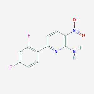 molecular formula C11H7F2N3O2 B8155029 6-(2,4-Difluorophenyl)-3-nitropyridin-2-amine 